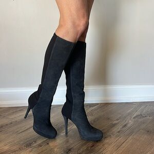 Stuart Weitzman Suede Stretch Knee Boots 9.5M